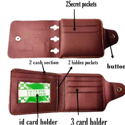 Wassxler Men's Wallet PU Leather Printed Slim Perfect look 2 Compartments (Pack of 1)