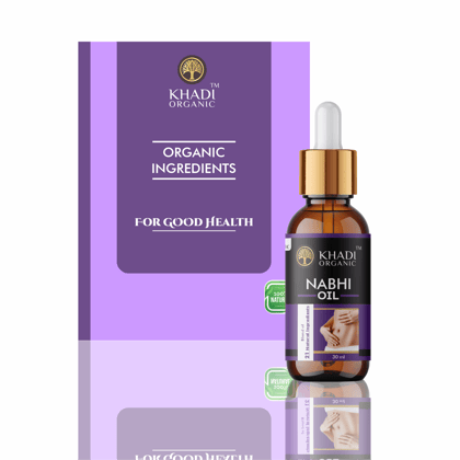 Khadi Organic Nabhi - Belly Button Oil for Sensational Skin (30ml) | Blend of Almond, Olive, and Lemon Essential Oil | Supports Healthy Skin | 100% Ayurvedic & Chemical-Free Cold Pressed Oil
