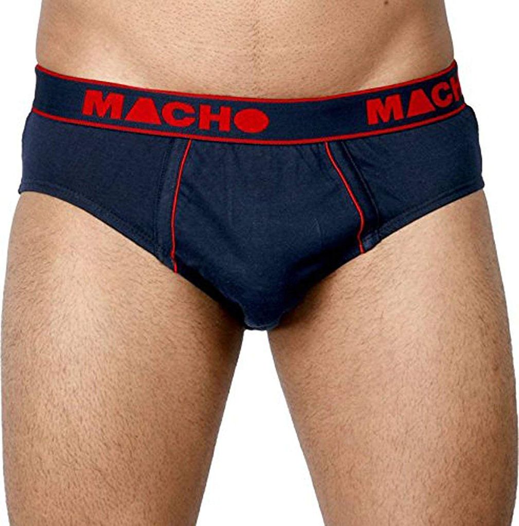 Macho Smart Cut Mens Cotton Brief Multicolor, Pack of 2