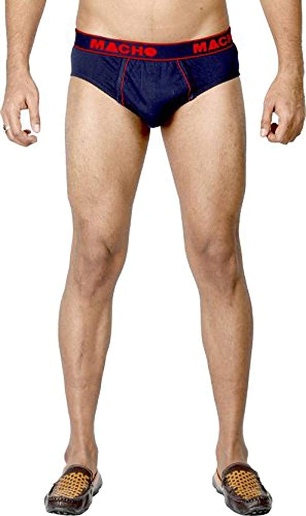 Macho Smart Cut Mens Cotton Brief Multicolor, Pack of 3