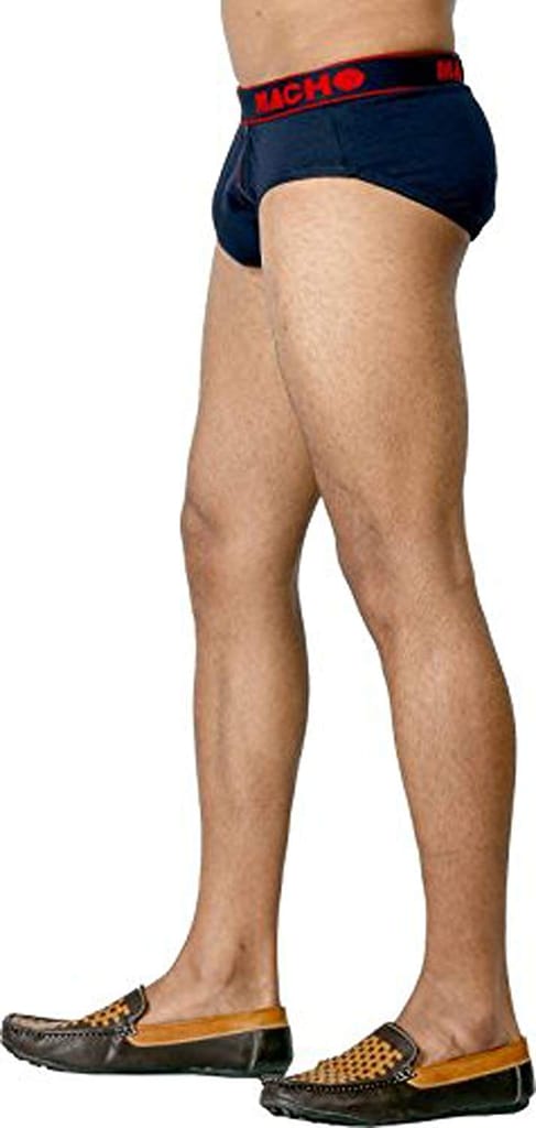 Macho Smart Cut Mens Cotton Brief Multicolor, Pack of 3