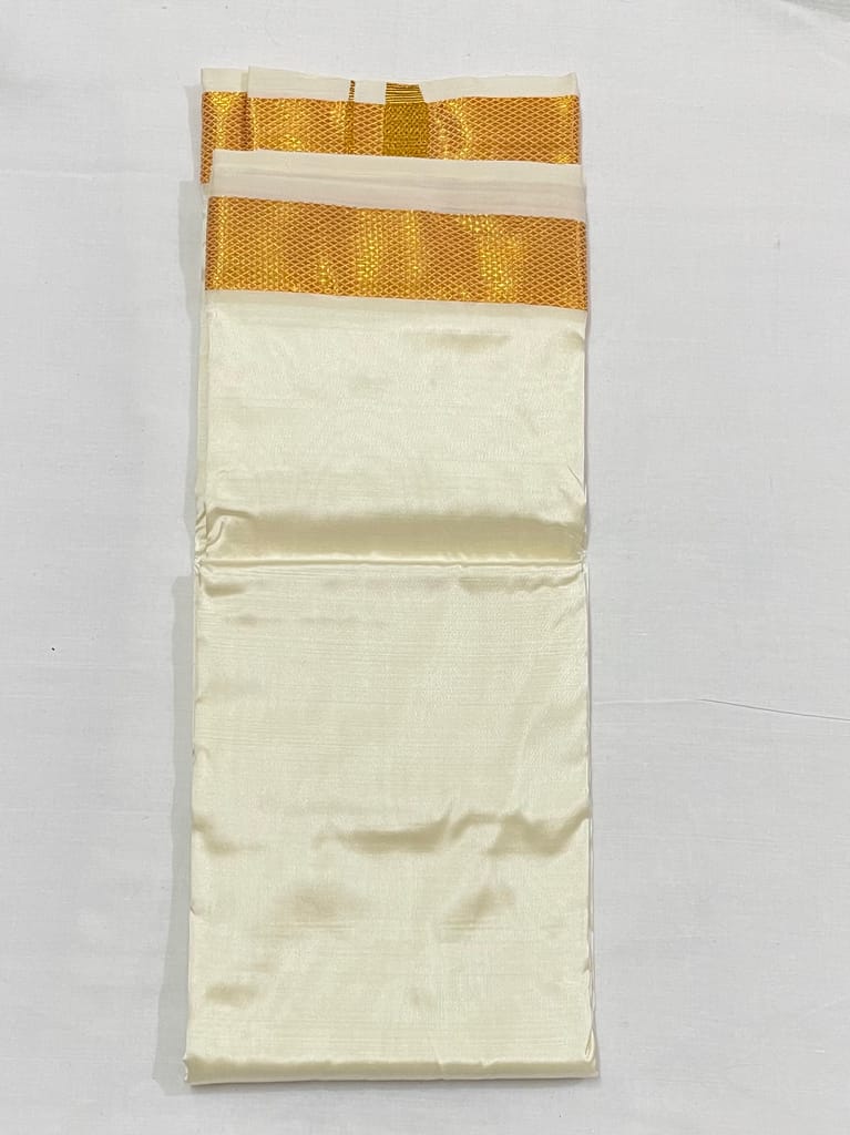 Silk Dhoti - 80K - Double size - Marriage Dhoti, Silk Mundu Dhotis