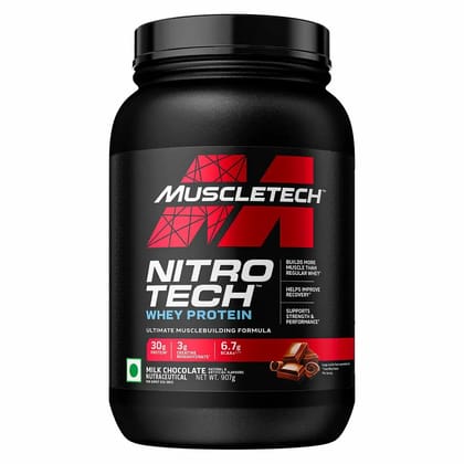 Muscletech Performance Series Nitrotech Whey Protein (Flavour - MILK CHOCOLATE, Flavour - MILK CHOCOLATE) by Total Sporting &amp; Fitness Solutions Pvt Ltd