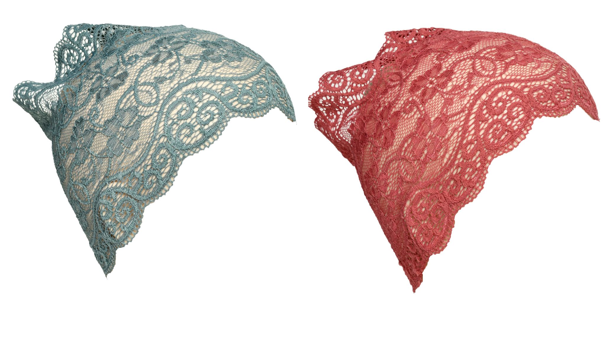 Girls and Womens Hijab Cap Hijab Headband, Under Hijab Scarf Grey and Light Maroon Naqab Head Scarf (2 pcs)