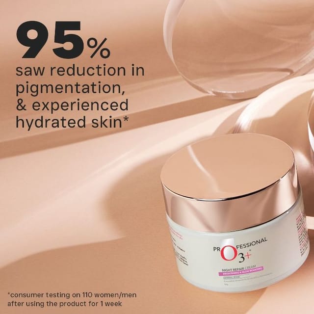 O3+ Night Repair Cream Brightening & Glow Boosting (50gm)