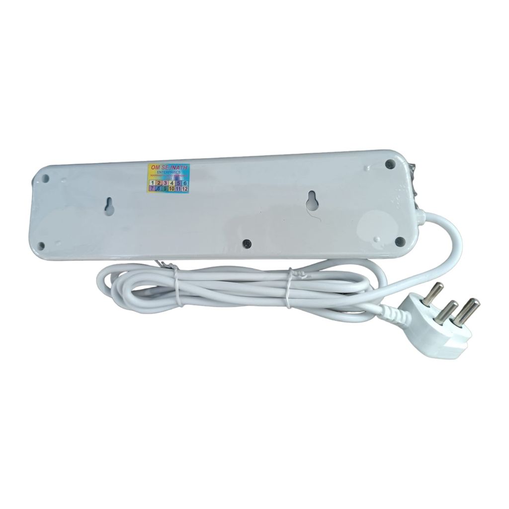 Indian-Made: Regard SpikeGuard (1.5m wire length ,4 Sockets , White) - Quality Copper, Sturdy Build, Built-in Protection