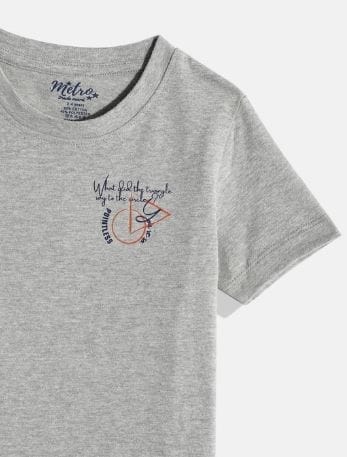 Boys Grey Pack of 3 Printed T-shirt