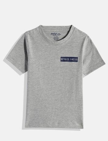 Boys Grey Pack of 3 Printed T-shirt