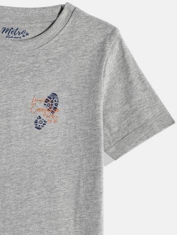 Boys Grey Pack of 3 Printed T-shirt