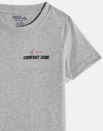 Boys Grey Pack of 3 Printed T-shirt