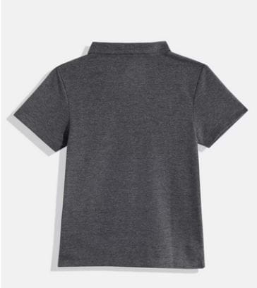 Boys Charcoal Polo T-shirt