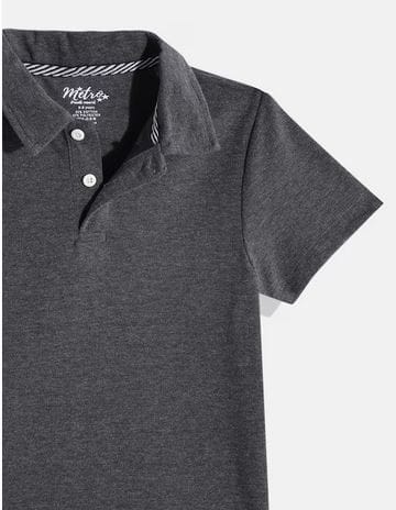 Boys Charcoal Polo T-shirt