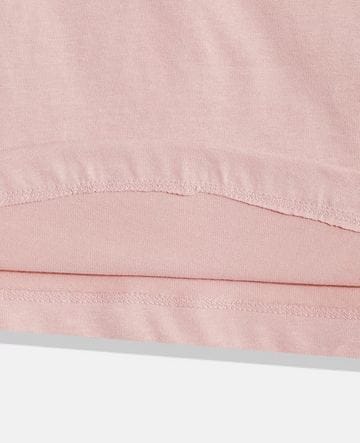 Girls Peach Solid Crop Top