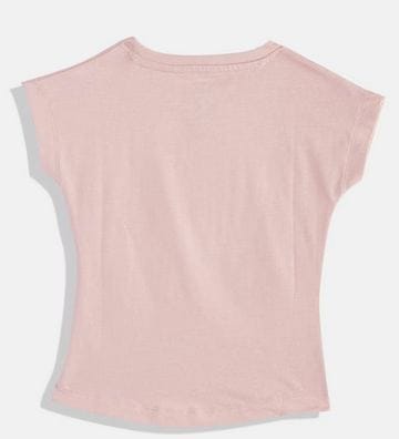 Girls Peach Solid Crop Top