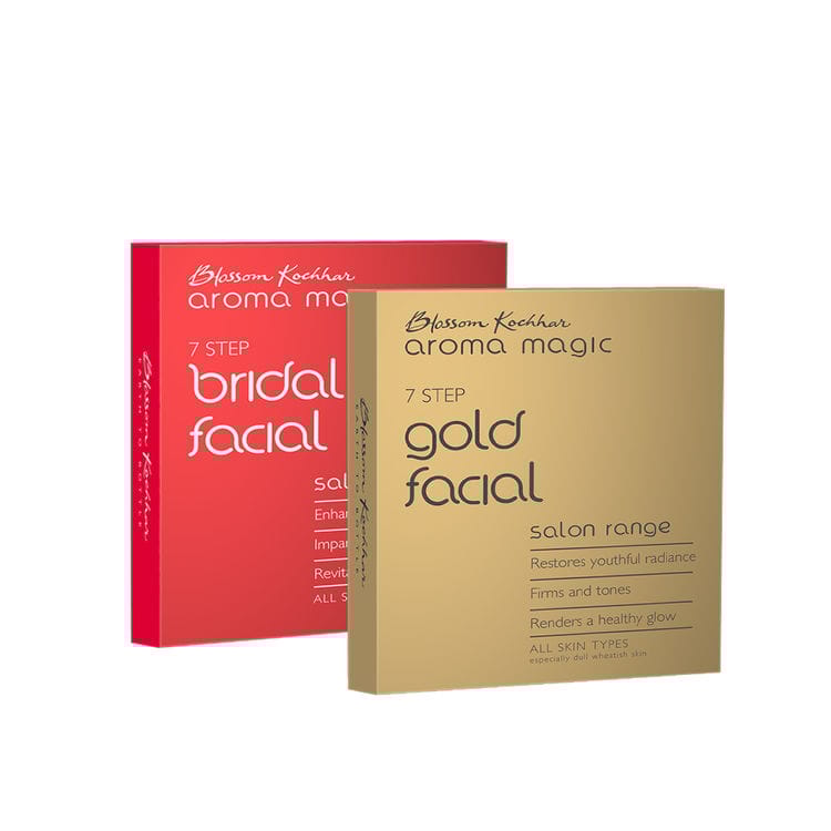 Aroma Magic Gold & Bridal Glow Facial Kit For Single Use Combo (2 Pcs)