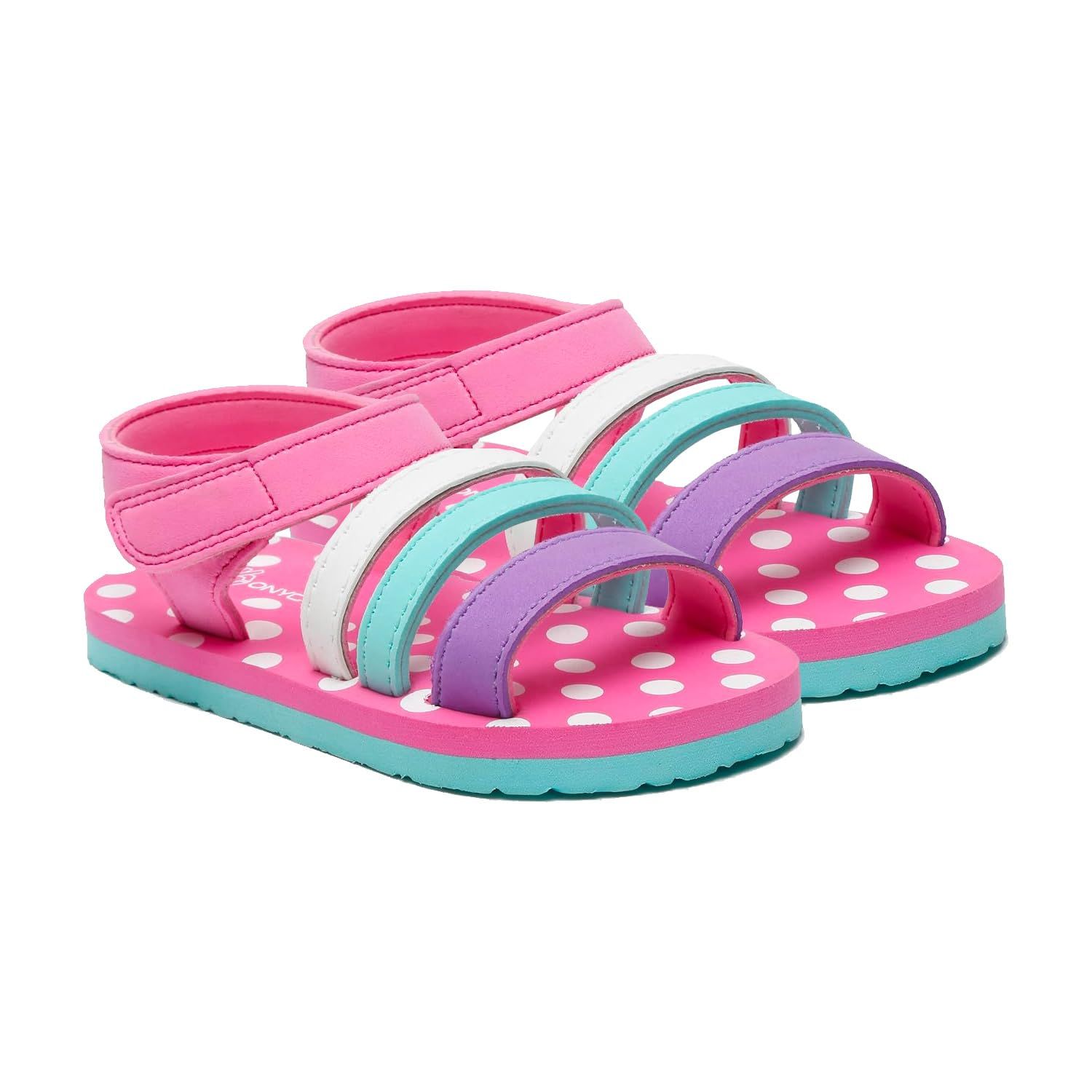 ONYC Premium Butterscotch Kids Sandals for Girls, Pink Slippers