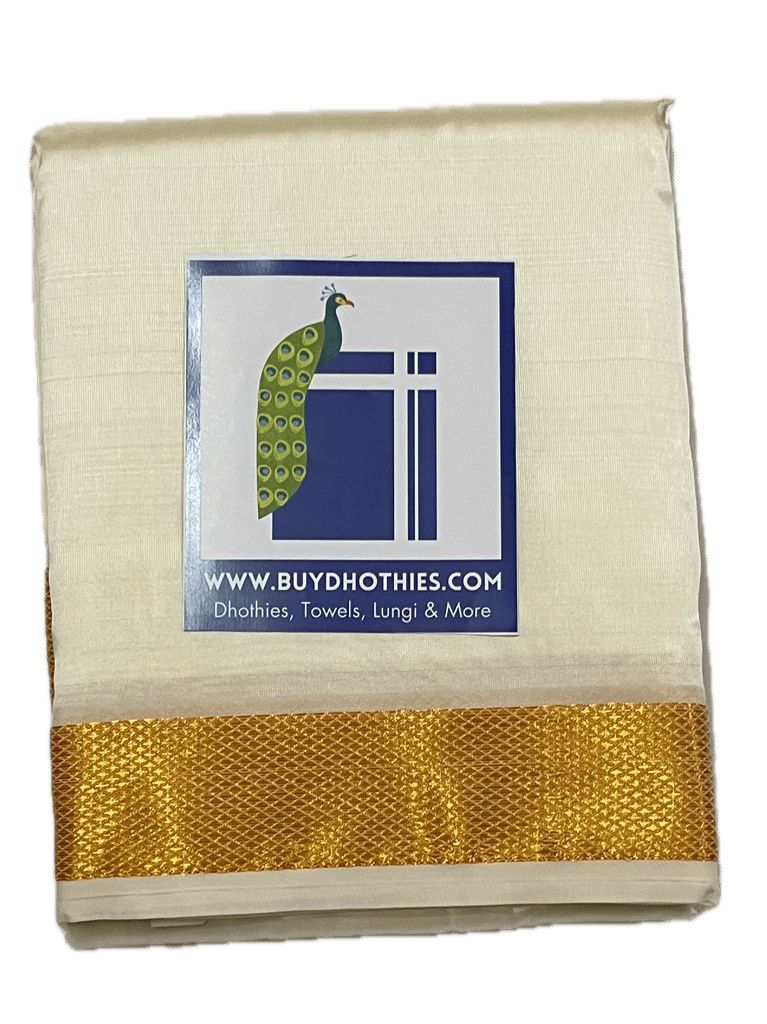 Silk Dhoti - 80K - Double size - Marriage Dhoti, Silk Mundu Dhotis