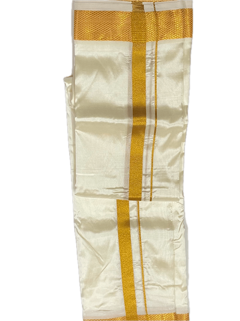 Silk Dhoti - 80K - Double size - Marriage Dhoti, Silk Mundu Dhotis