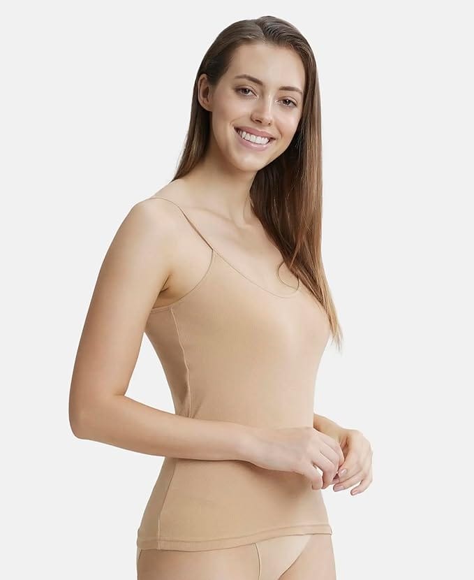 Jockey 1487 Women's Super Combed Cotton Rib Camisole with Adjustable Straps Pack of 1