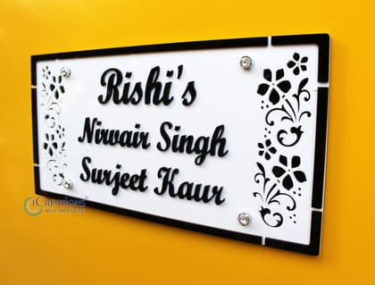 iCreations Personalized Floral Home Nameplate: Beauty Blooms at Your Doorstep