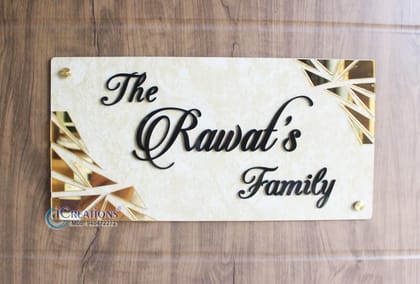 iCreations Personalized Custom Nameplate with 3D Letters - Add Elegance to Your Home
