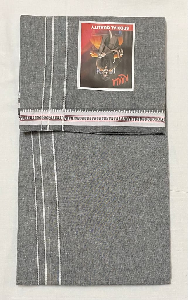Cool Cotton Fancy Dhothi - KALA (2m) Dhoti / Mundu