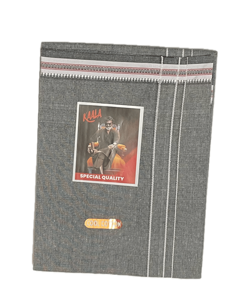 Cool Cotton Fancy Dhothi - KALA (2m) Dhoti / Mundu