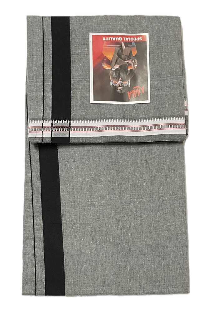 Cool Cotton Fancy Dhothi - KALA (2m) Dhoti / Mundu