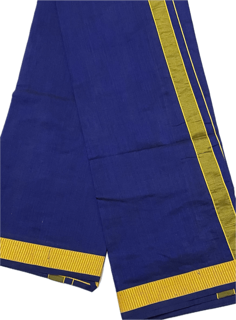 Colour Dhothies with Rich Silk Border - Cool Cotton 2mtrs - Dhoti - Mundu