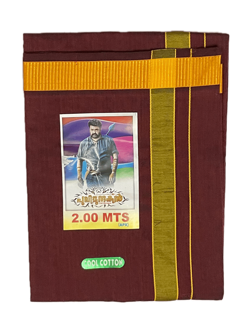 Colour Dhothies with Rich Silk Border - Cool Cotton 2mtrs - Dhoti - Mundu