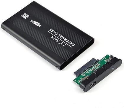 SATA 2.5 inch CASING USB 2.0 (Black) SSD/HDD Portable External Aluminum Body
