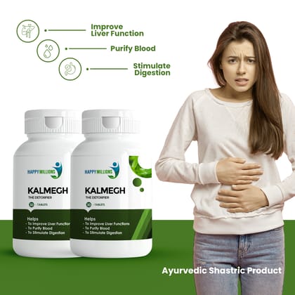 Happy Millions Ayurvedic Kalmegh - The Detoxifier || 30+30 Tablets