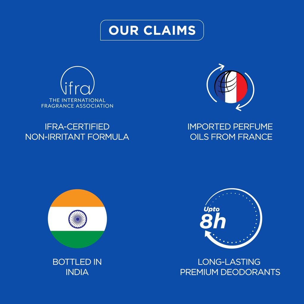 Bella Vita Luxury SKAI AQUATIC No Gas Deodorant Body Parfum for Men with Bergamot, Pineapple, Lavender | Aquatic & Fresh Fragrance Musky & Premium & Long Lasting Body Perfume DEO 150 ML