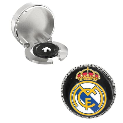 The Smart Buttons -  Shirt Button Cover Cufflinks for Men - Real Madrid FC Style