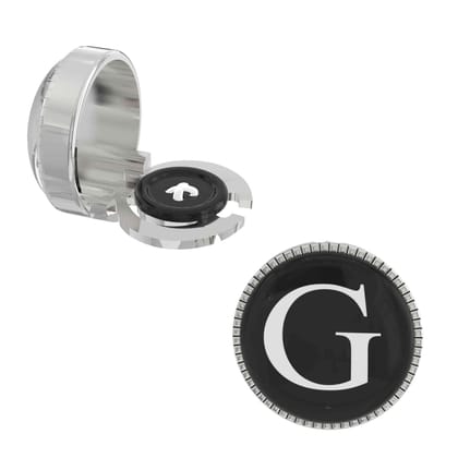 The Smart Buttons -  Shirt Button Cover Cufflinks for Men - Personalized Initials - G