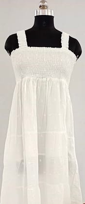 NV92459/E001-E004-Effortless Elegance: Sleeveless White Full-Length Dress
