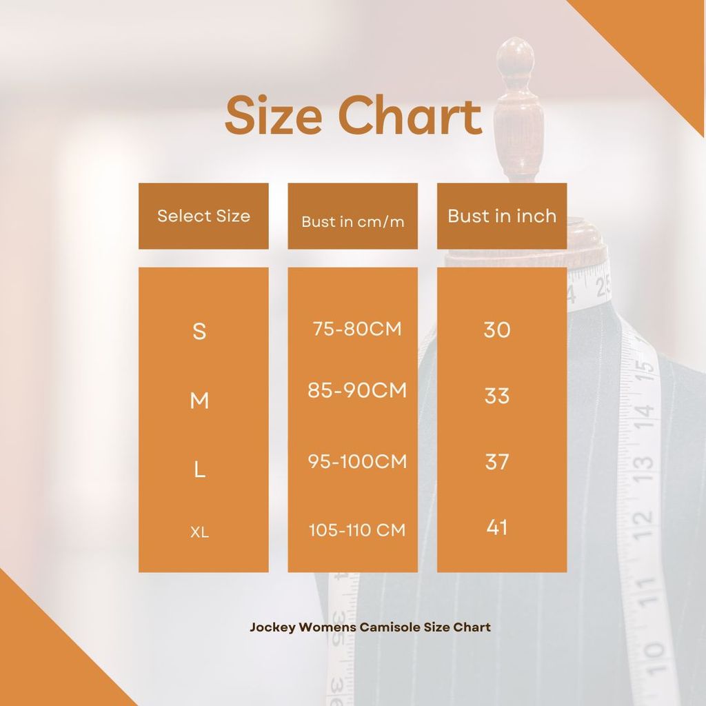 Jockey 1487 Women's Super Combed Cotton Rib Camisole with Adjustable Straps Pack of 1