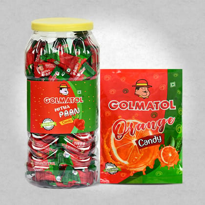 Golmatol Mitha Paan and Orange Candy Combo - 945g (170/100 Pieces)