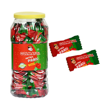 Golmatol Mitha Paan Candy Jar Packaging of 170 Pieces total Weight 595 Respectively