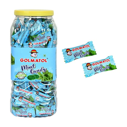 Golmatol Mint Candy Jar Packaging of 170 Pieces total Weight595g