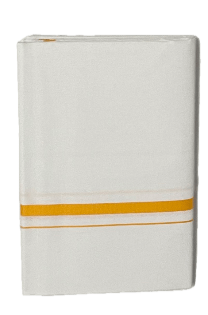 Pure White Cotton Classic border Dhothi - Mundu - Sarathi Vesti