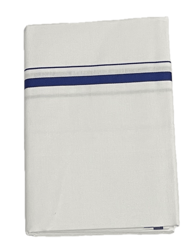 Pure White Cotton Classic border Dhothi - Mundu - Sarathi Vesti