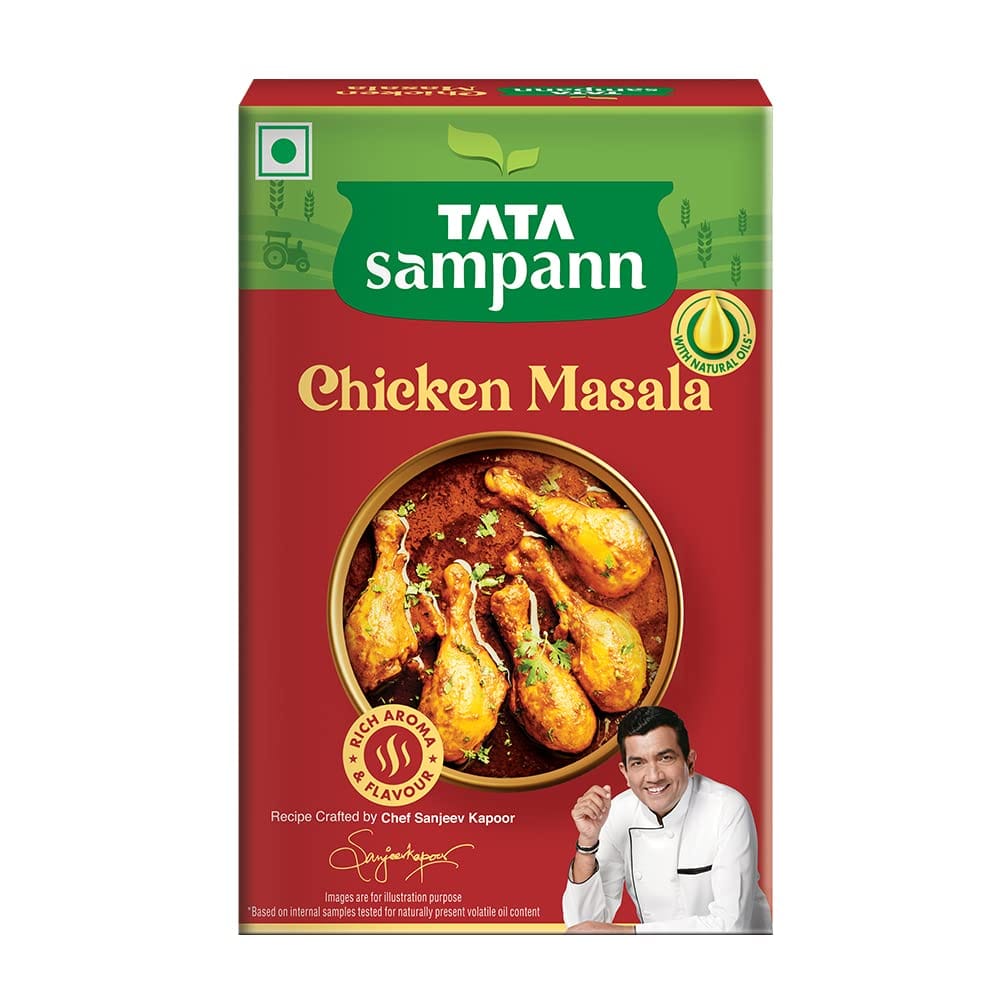 Tata Sampann Chicken Masala with Natural Oils, Crafted by Chef Sanjeev Kapoor, 100g