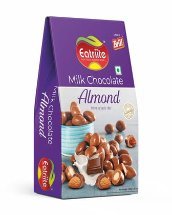 Eatriite Almond Milk Chocolate (Milk-Chocolate Coated Whole Badam), 200 gm