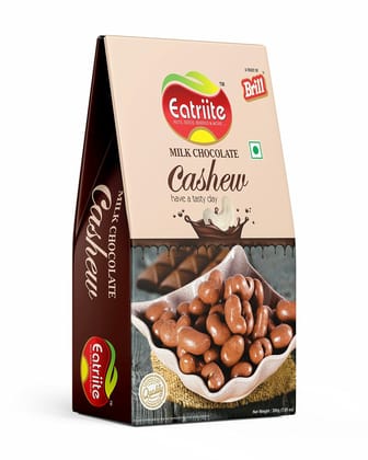 Eatriite Cashew Milk Chocolate (Milk-Chocolate Coated Whole Cashew) Bites, 200 gm