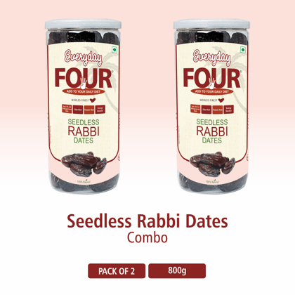 Everyday Four 800g Seedless Rabbi Dates (400g*2)
