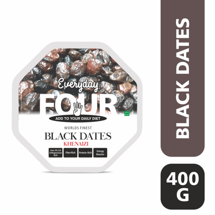 Everyday Four Black Dates (Khajoor) 400g