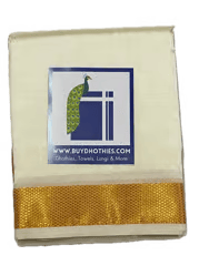 Silk Dhoti - 80K - Double size - Marriage Dhoti, Silk Mundu Dhotis