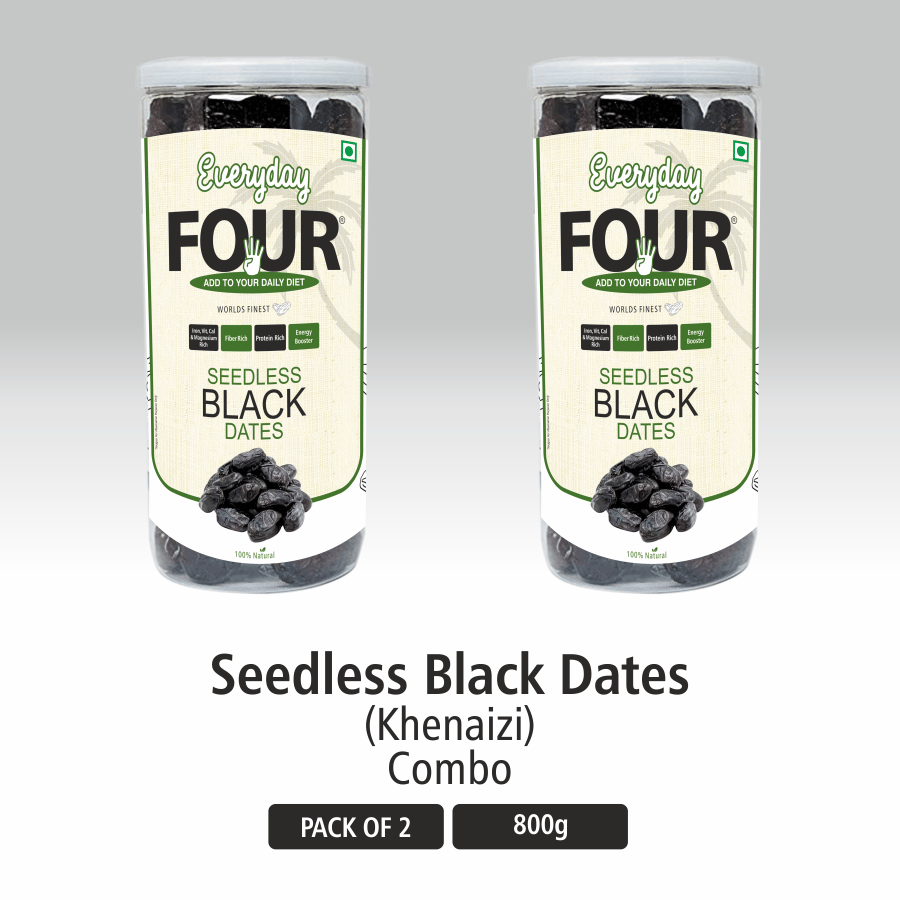 Everyday Four 800g Seedless Black Dates (Khajoor) (400*2)