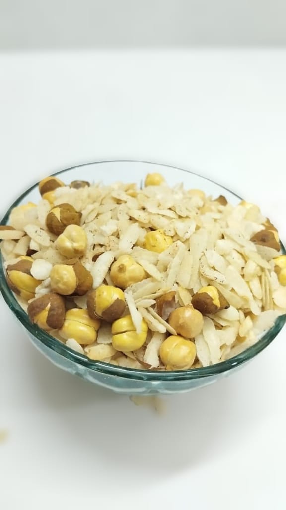 Poha chana diet (roasted) Mix | Low Fat Namkeen Lite Snack for Diet | Roasted Not Fried | Healthy Snack|200gm